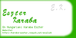 eszter karaba business card